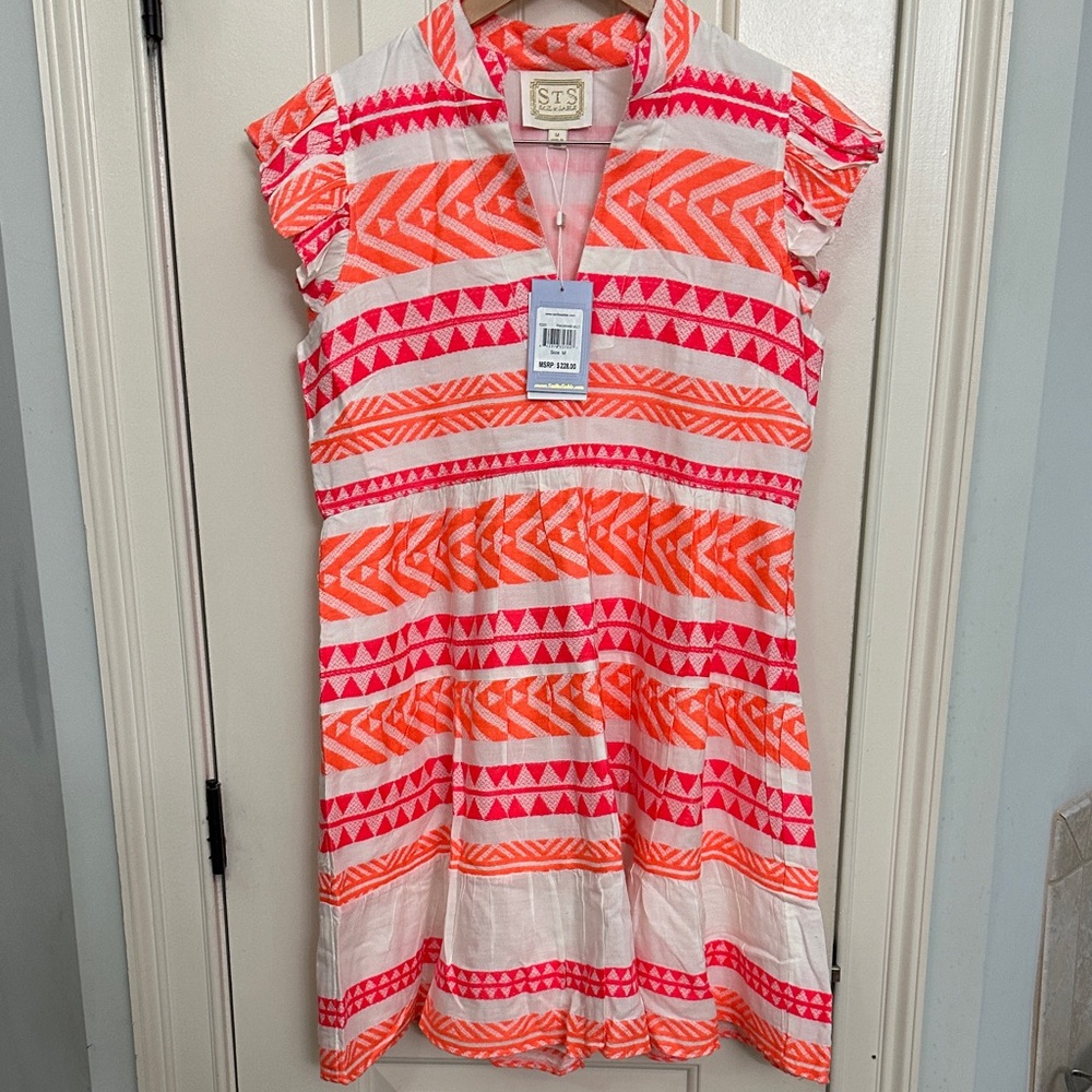 Sail to Sable Dress - Pink and Orange